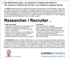 Suche in eigener Sache